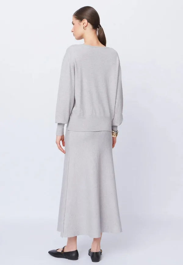 Brvehy Knitted wool skirt suit