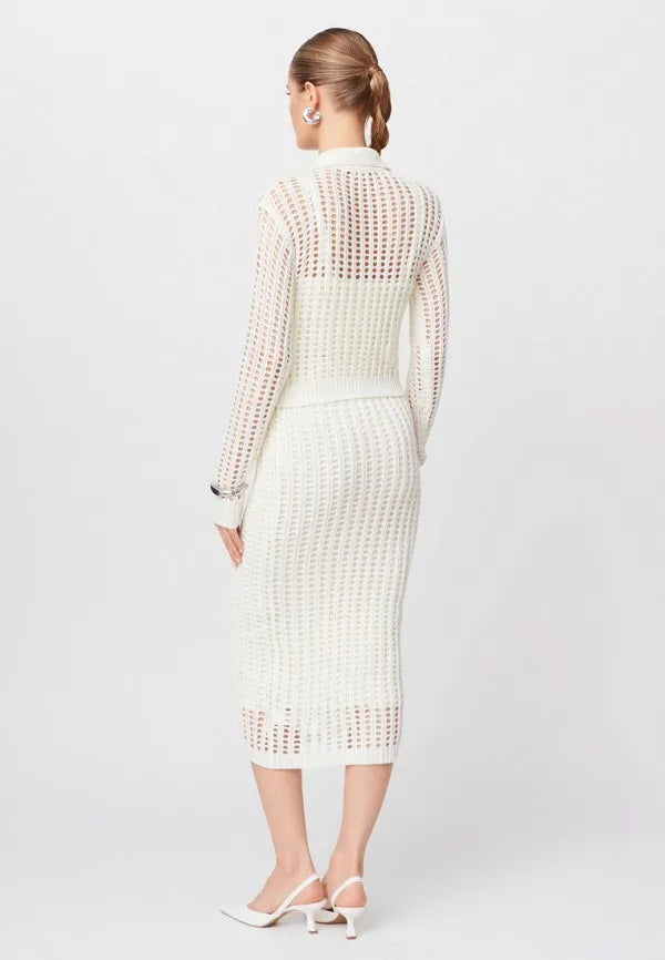 Brvehy Knitted wool skirt suit