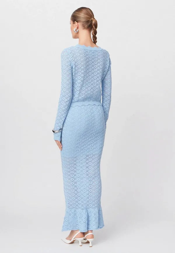 Brvehy Knitted wool skirt suit