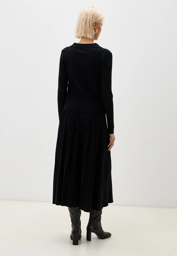 Brvehy Knitted wool skirt suit