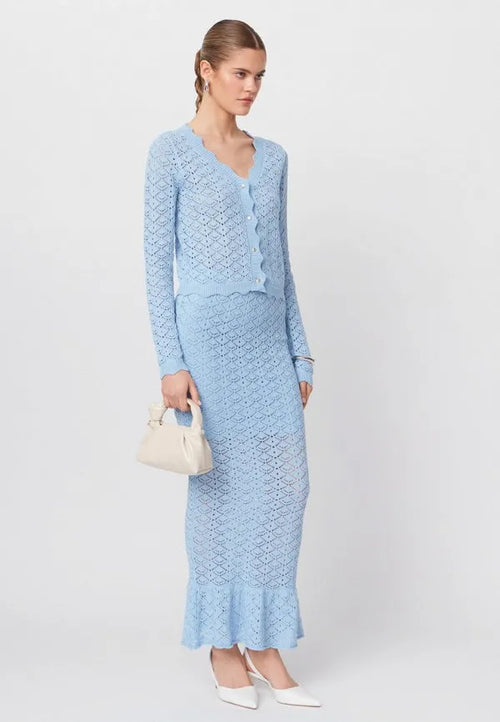 Brvehy Knitted wool skirt suit