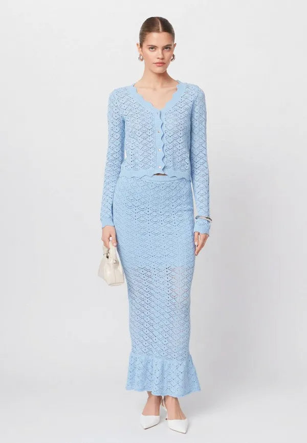 Brvehy Knitted wool skirt suit
