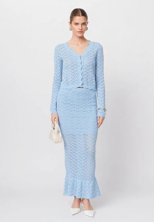 Brvehy Knitted wool skirt suit