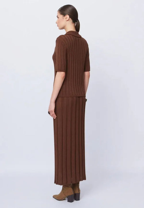 Brvehy Knitted wool skirt suit
