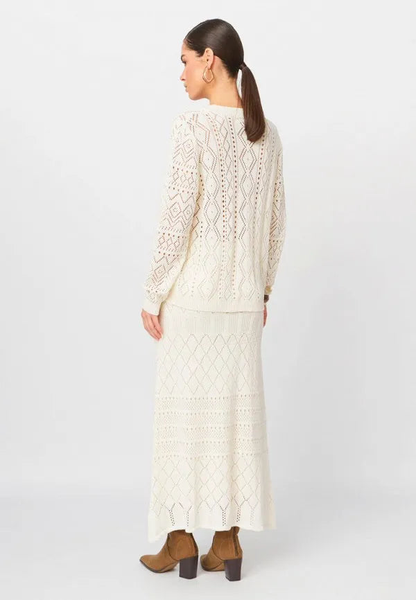 Brvehy Knitted wool skirt suit