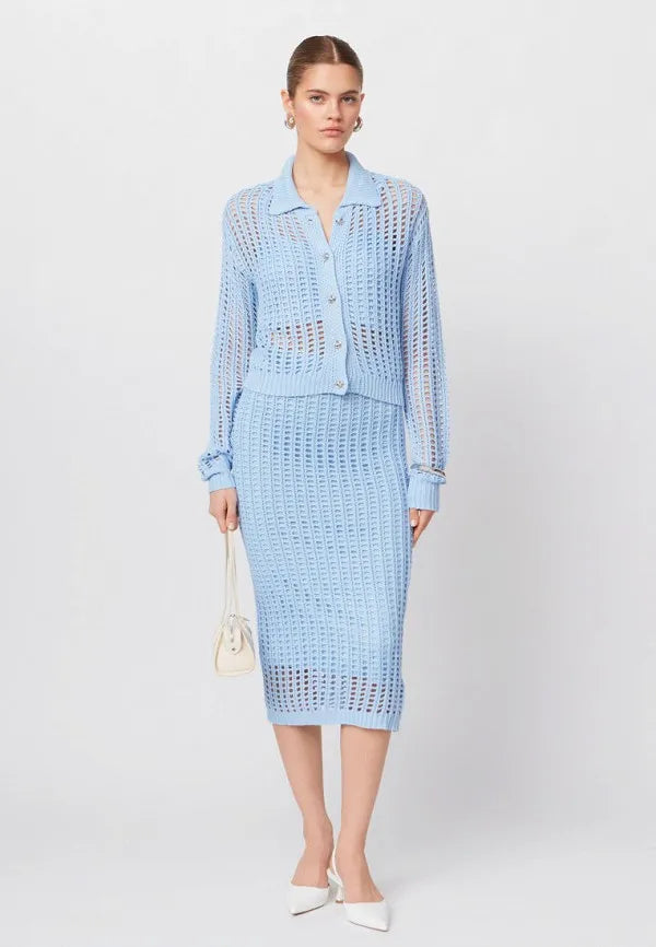 Brvehy Knitted wool skirt suit