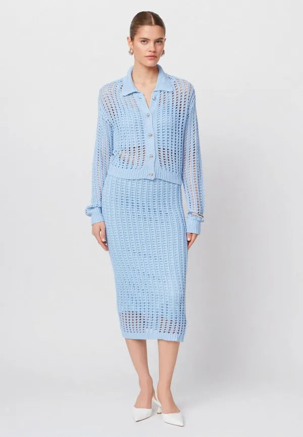 Brvehy Knitted wool skirt suit