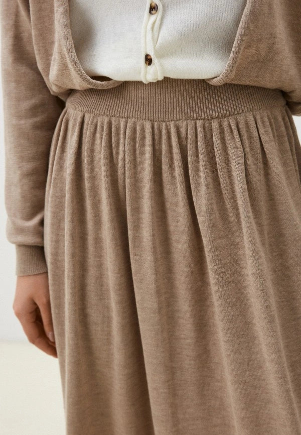 Brvehy Knitted wool skirt suit