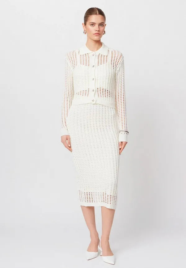 Brvehy Knitted wool skirt suit