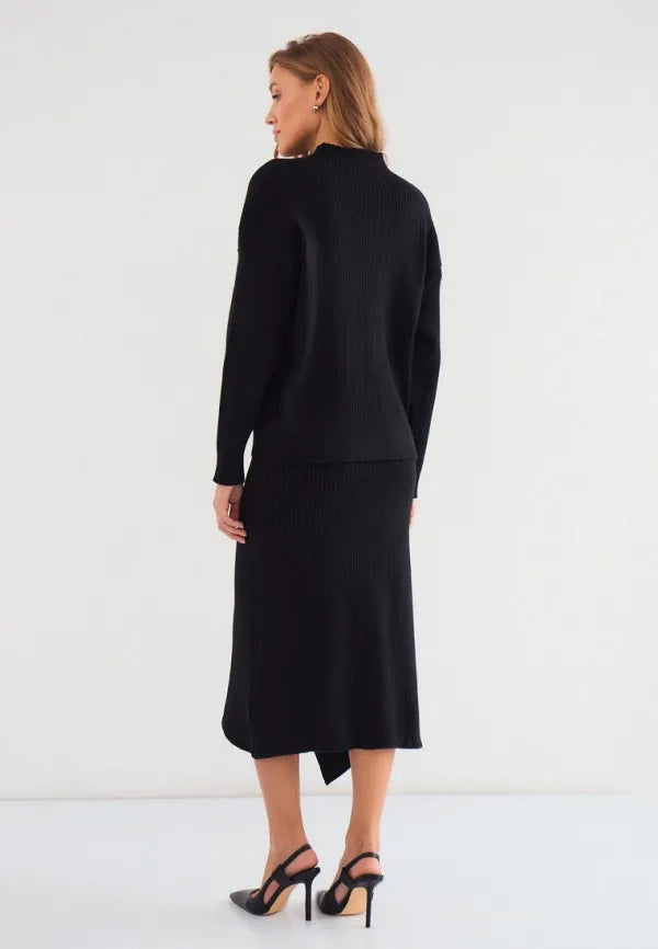 Brvehy Knitted wool skirt suit