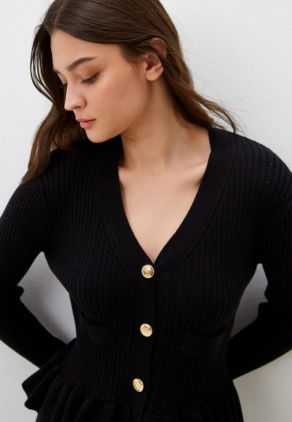 Brvehy Knitted wool skirt suit