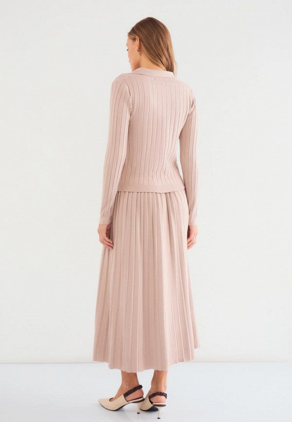 Brvehy Knitted wool skirt suit