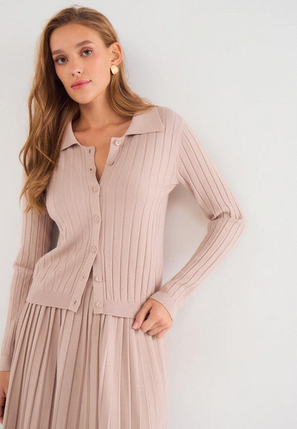 Brvehy Knitted wool skirt suit