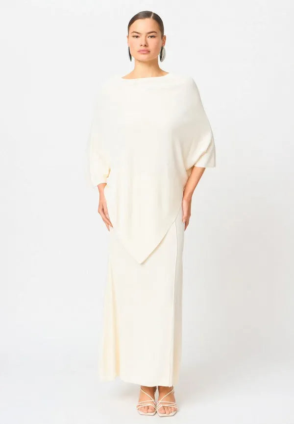 Brvehy Knitted wool skirt suit