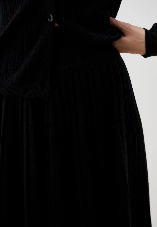 Brvehy Knitted wool skirt suit