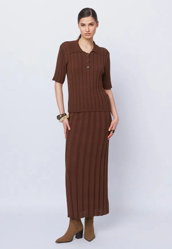 Brvehy Knitted wool skirt suit