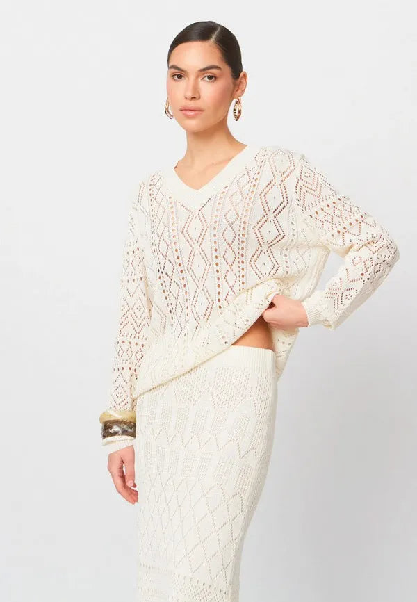 Brvehy Knitted wool skirt suit