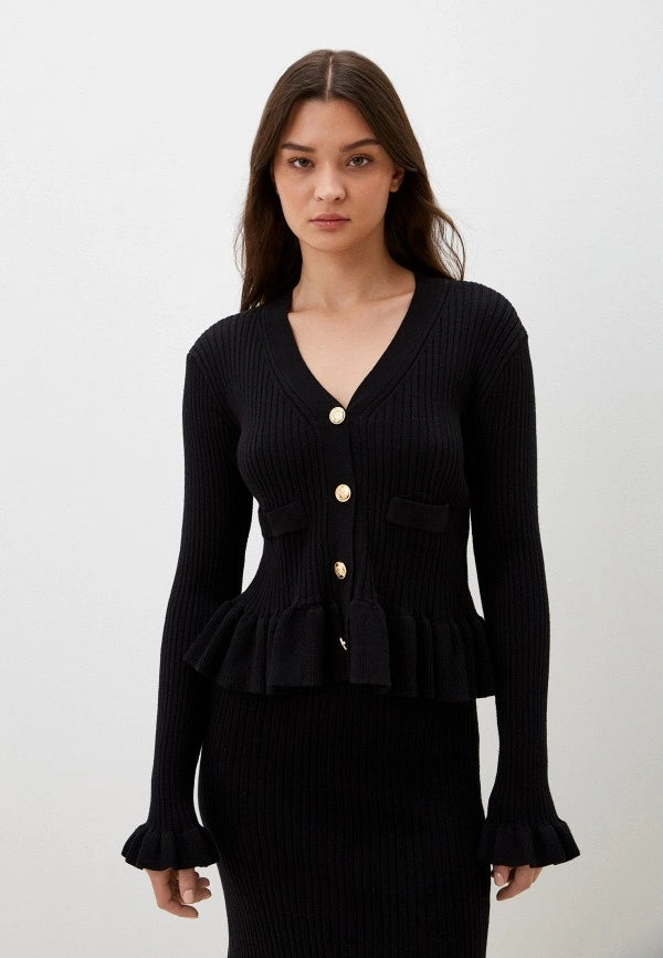 Brvehy Knitted wool skirt suit